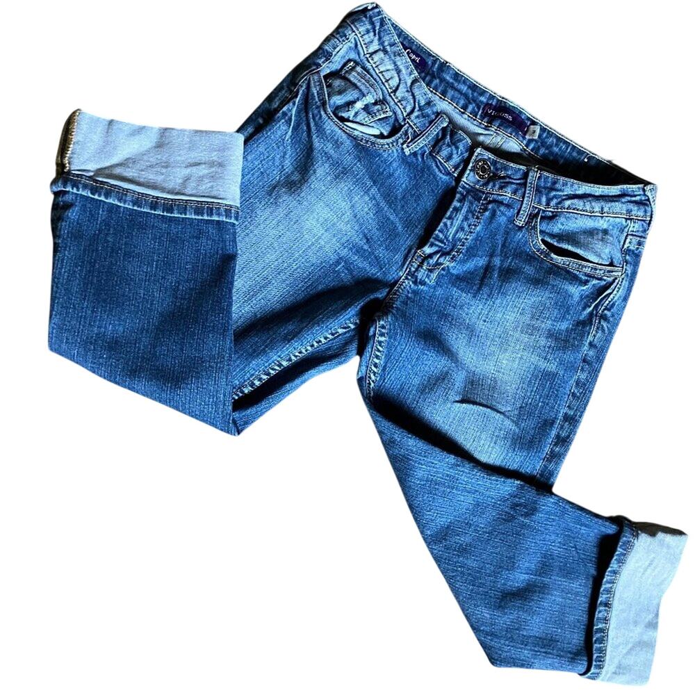 VIGOSS Capri's Classic Cuffed Capris with a touch of Stretch Size 3